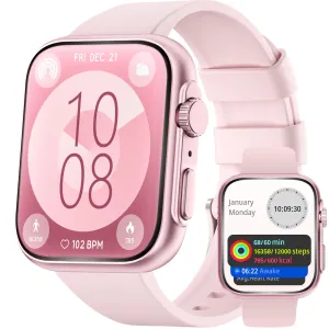 Lovouse Smart Watches for Women [46mm] Bluetooth Call Sleep & Stress Tracking GPS Activity Tracker 120  Sports Modes Water Resistant (GoldPink)