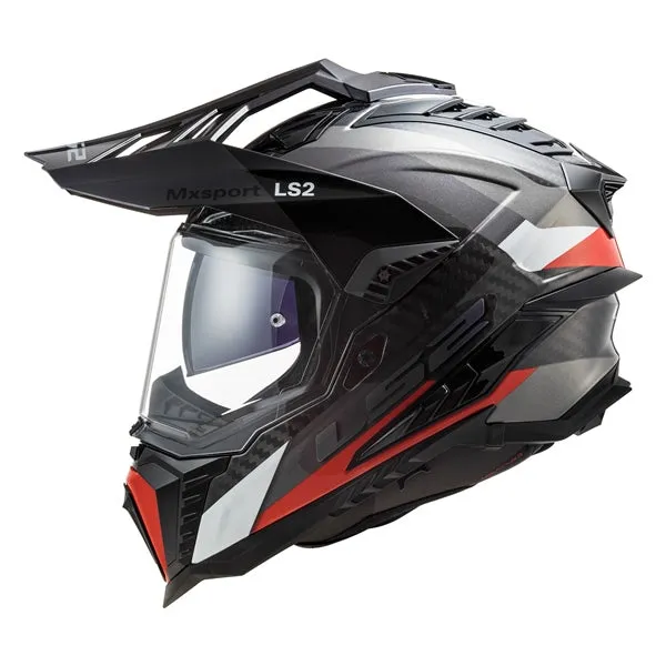 LS2 Explorer Carbone Dual Sport Motorcycle Helmet - Frontier Graphic