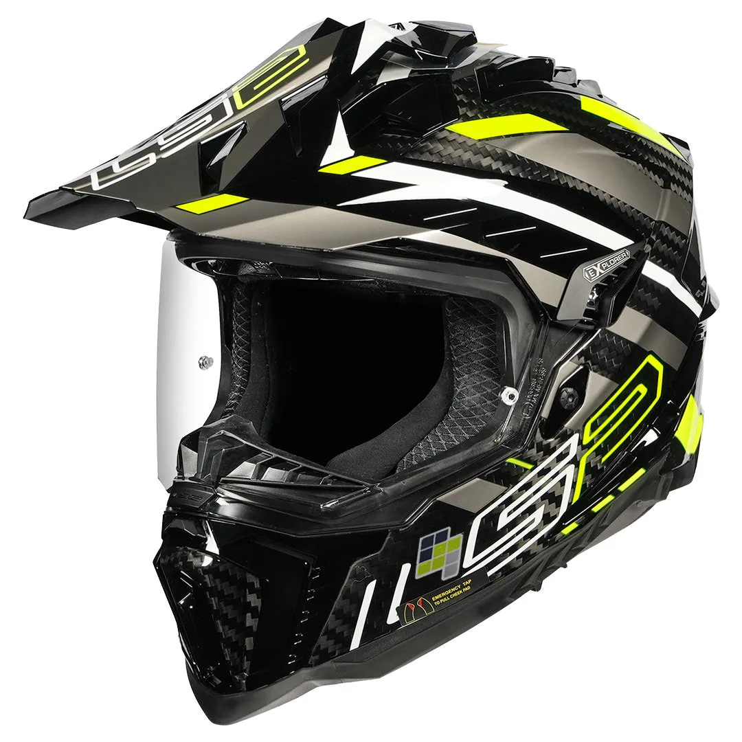 LS2 MX701 Explorer Edge Carbon Dual Sport Helmet
