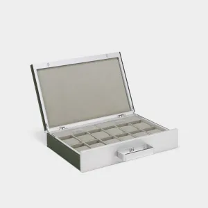 MACKENZIE 12 WATCH BRIEFCASE - KHAKI / GREY