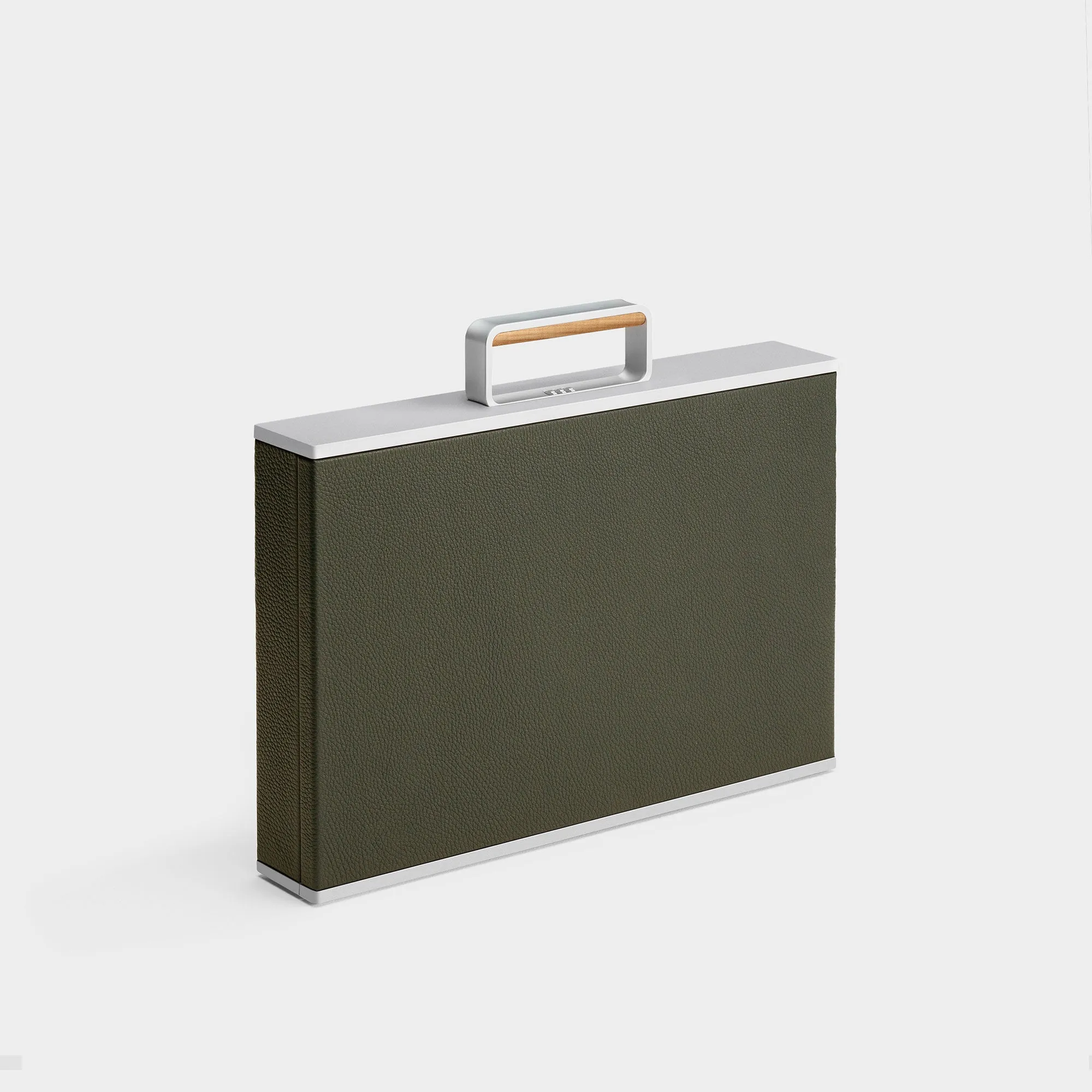 MACKENZIE 12 WATCH BRIEFCASE - KHAKI / GREY