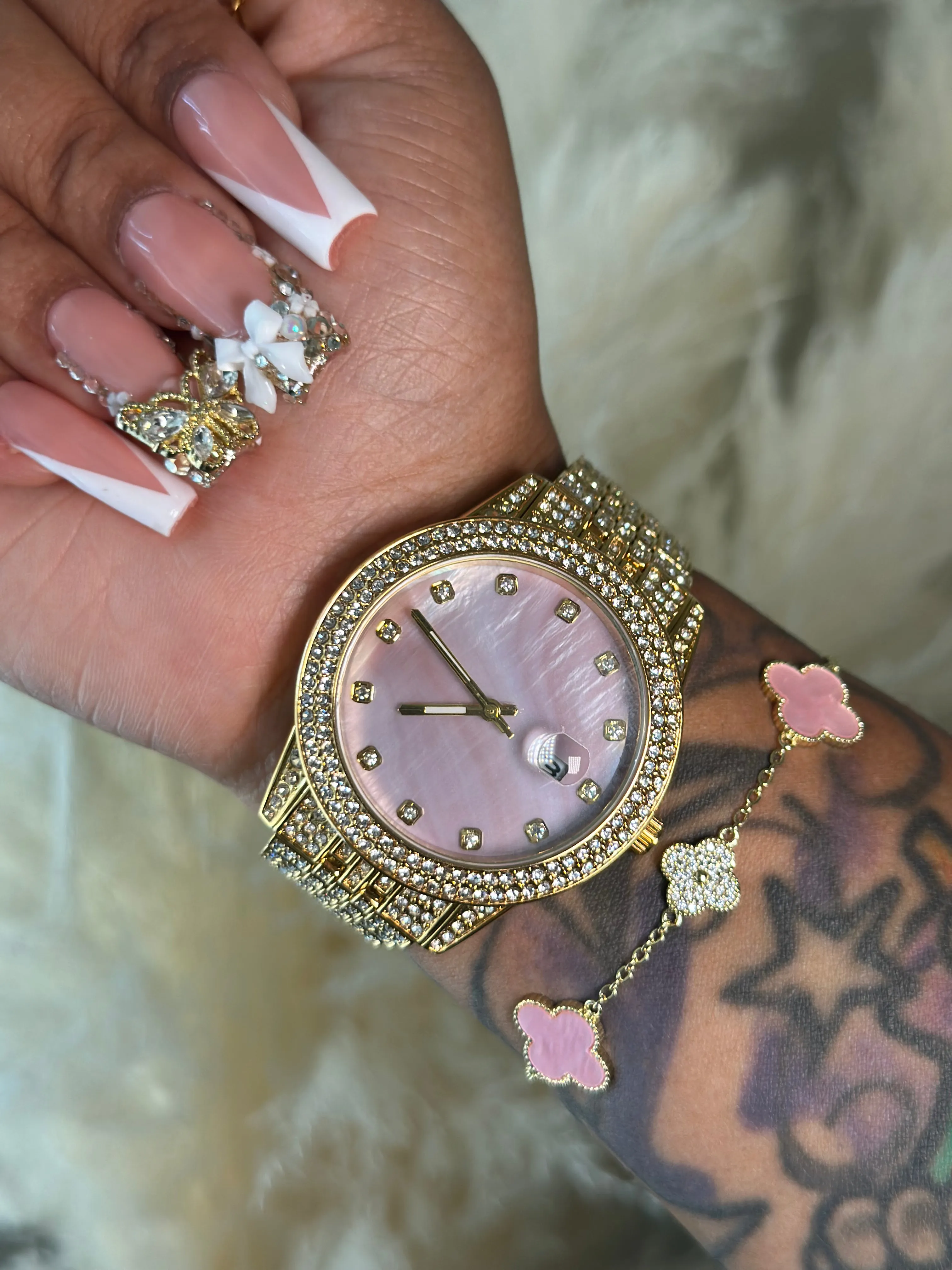 MARBLE STONE WATCH | GOLD