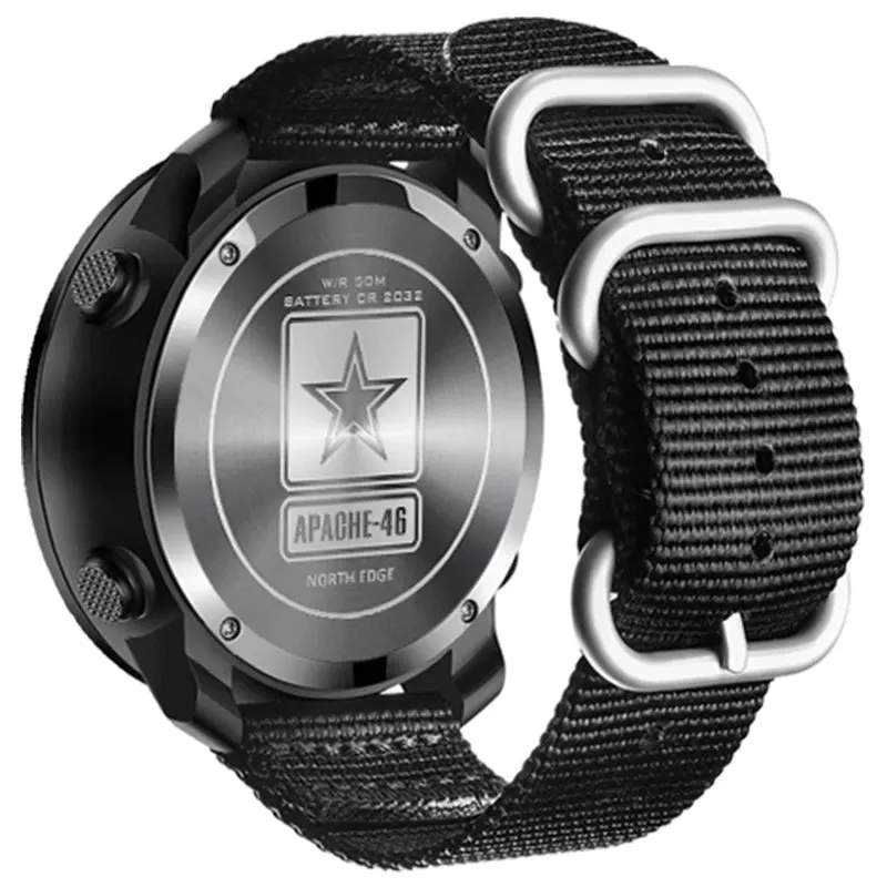 Men Digital Sports Watch Military 50M Waterproof, Altimeter, Barometer