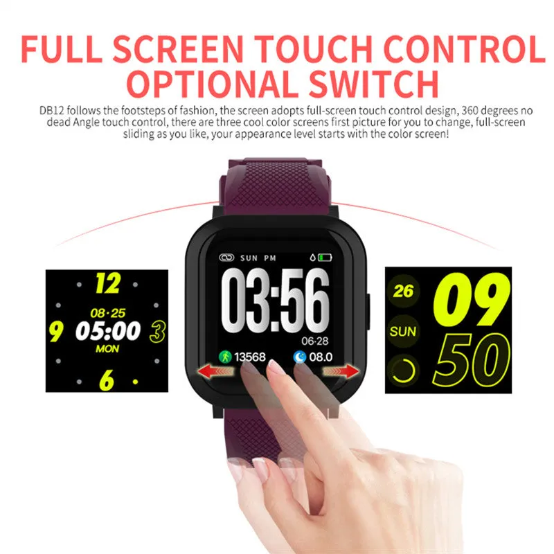 Men Smart Bracelet IP68 Waterproof Blood Pressure Fitness Pedometer Smartband Women Smart Band