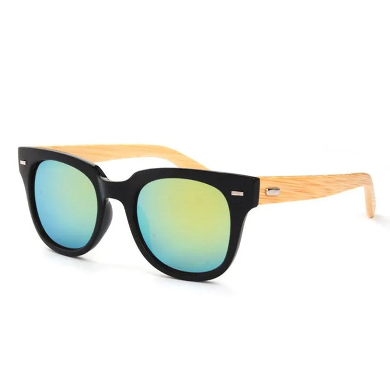 Men's Bamboo Round Sunglasses In 8 Color Options