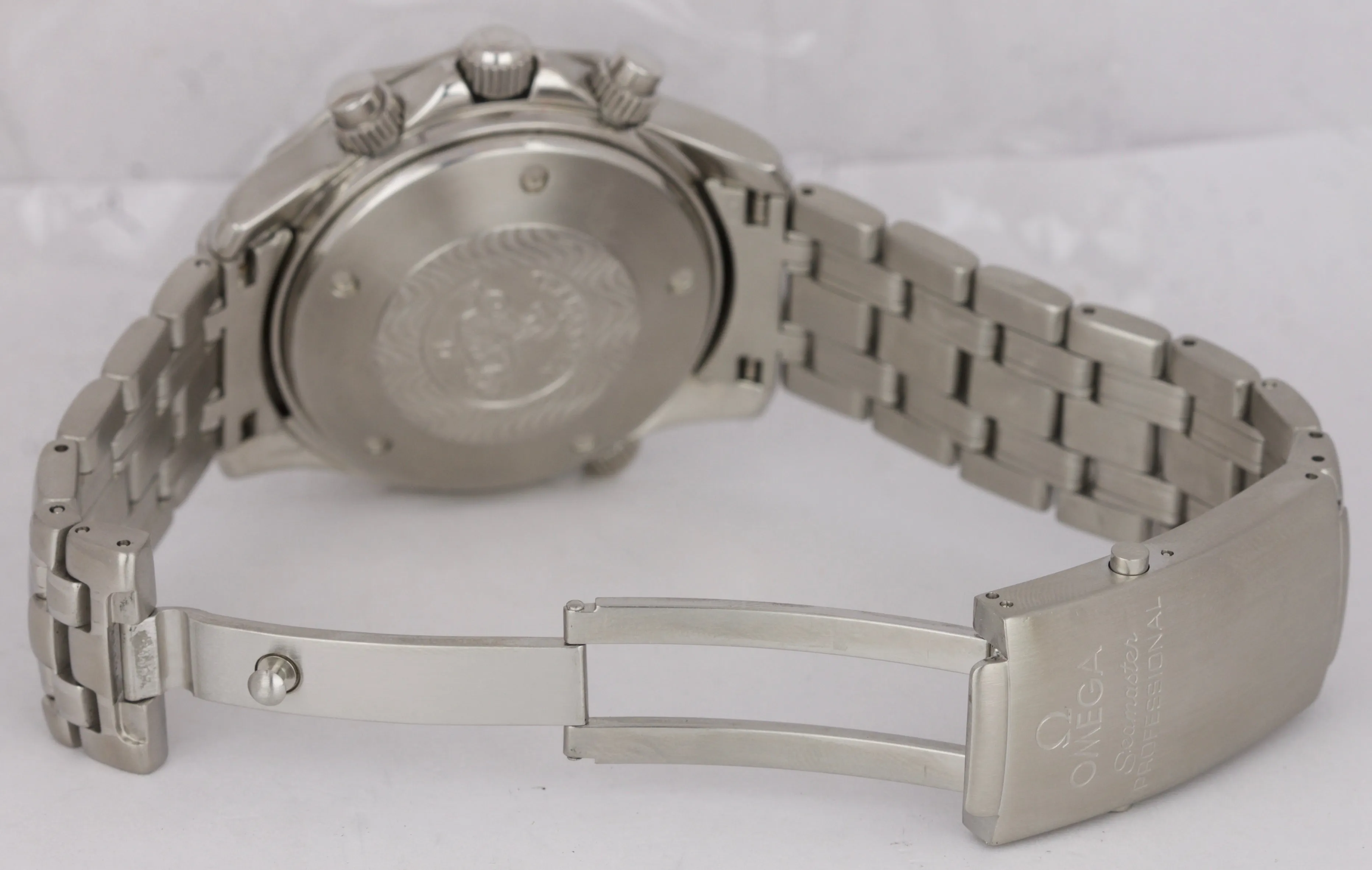 Men's OMEGA Seamaster AUTOMATIC Chronograph SS White Date 41.5mm Watch 2598.20