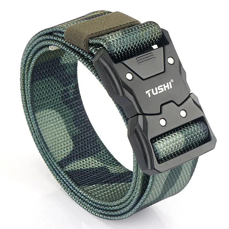 Men's Tactical Military Belt - Army Outdoor Hunting Multi-Function Combat Survival Marine Corps Nylon Belt
