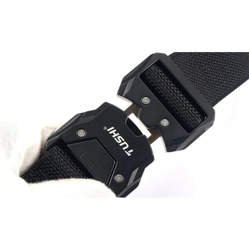 Men's Tactical Military Belt - Army Outdoor Hunting Multi-Function Combat Survival Marine Corps Nylon Belt