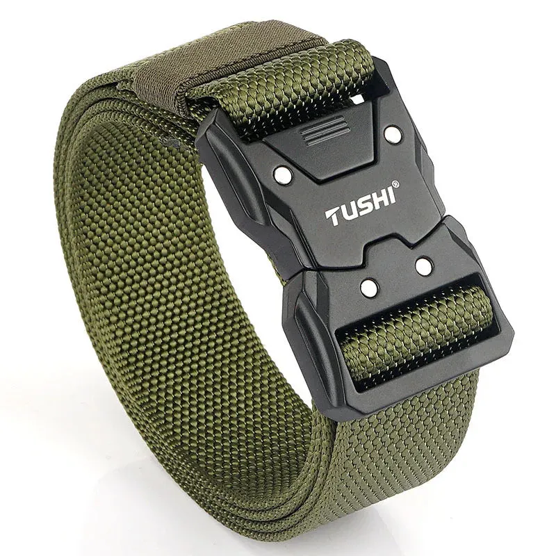 Men's Tactical Military Belt - Army Outdoor Hunting Multi-Function Combat Survival Marine Corps Nylon Belt