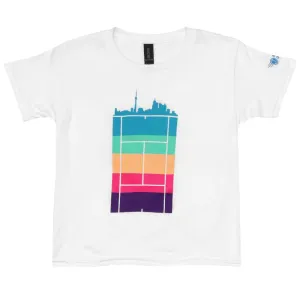 Merchant of Tennis Junior Multi City Court Tee - White/Multi