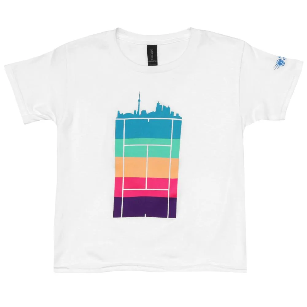 Merchant of Tennis Junior Multi City Court Tee - White/Multi
