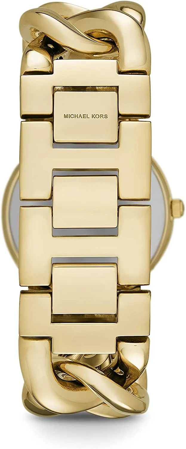 Michael Kors Women's Lady Nini Quartz Watch with Stainless Steel Strap, Gold, 18 (Model: MK3235)