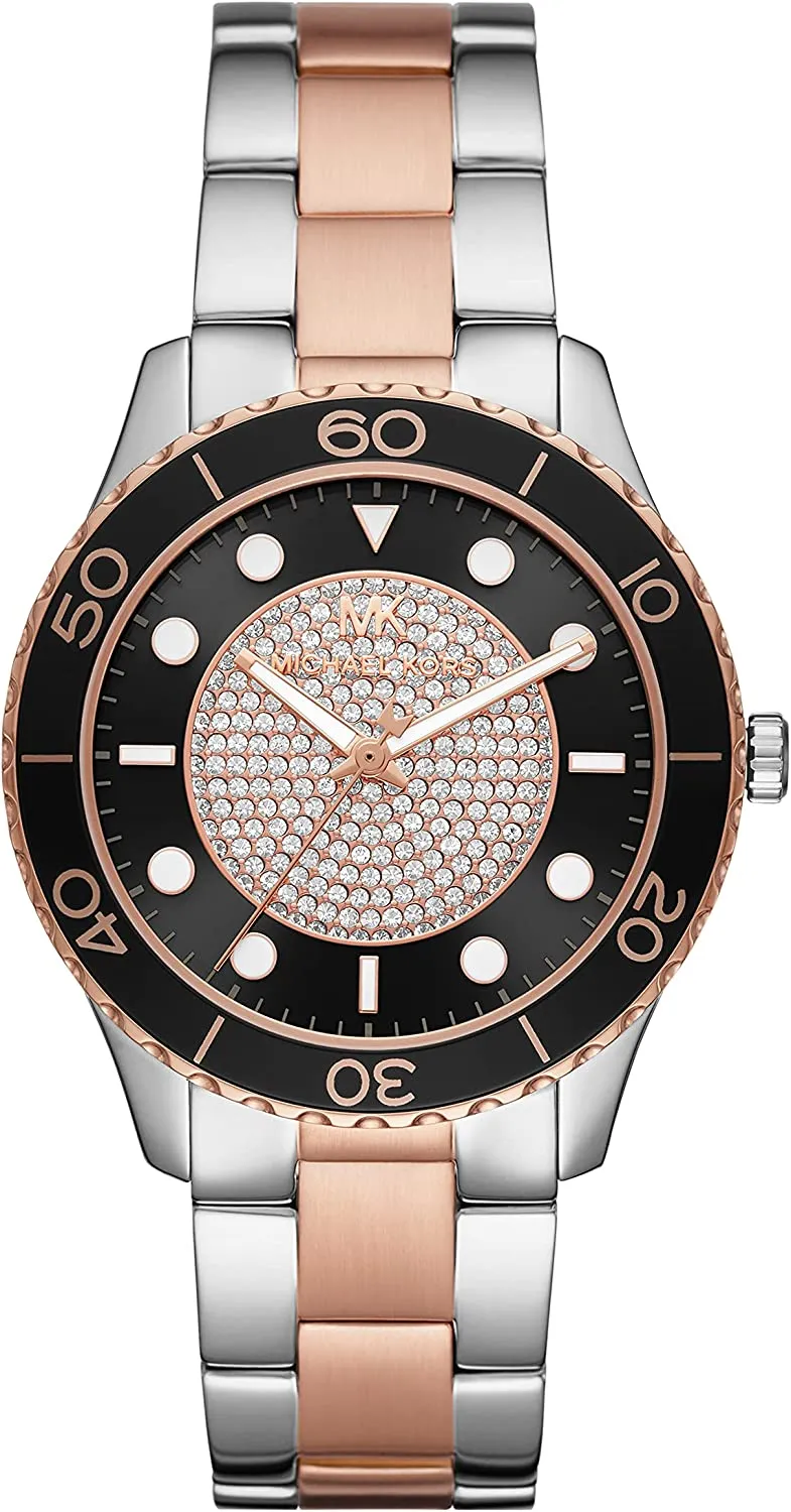 Michael Kors Women's Runway Quartz Watch with Stainless Steel Strap, Two-Tone, 20 (Model: MK6960)