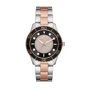Michael Kors Women's Runway Quartz Watch with Stainless Steel Strap, Two-Tone, 20 (Model: MK6960)