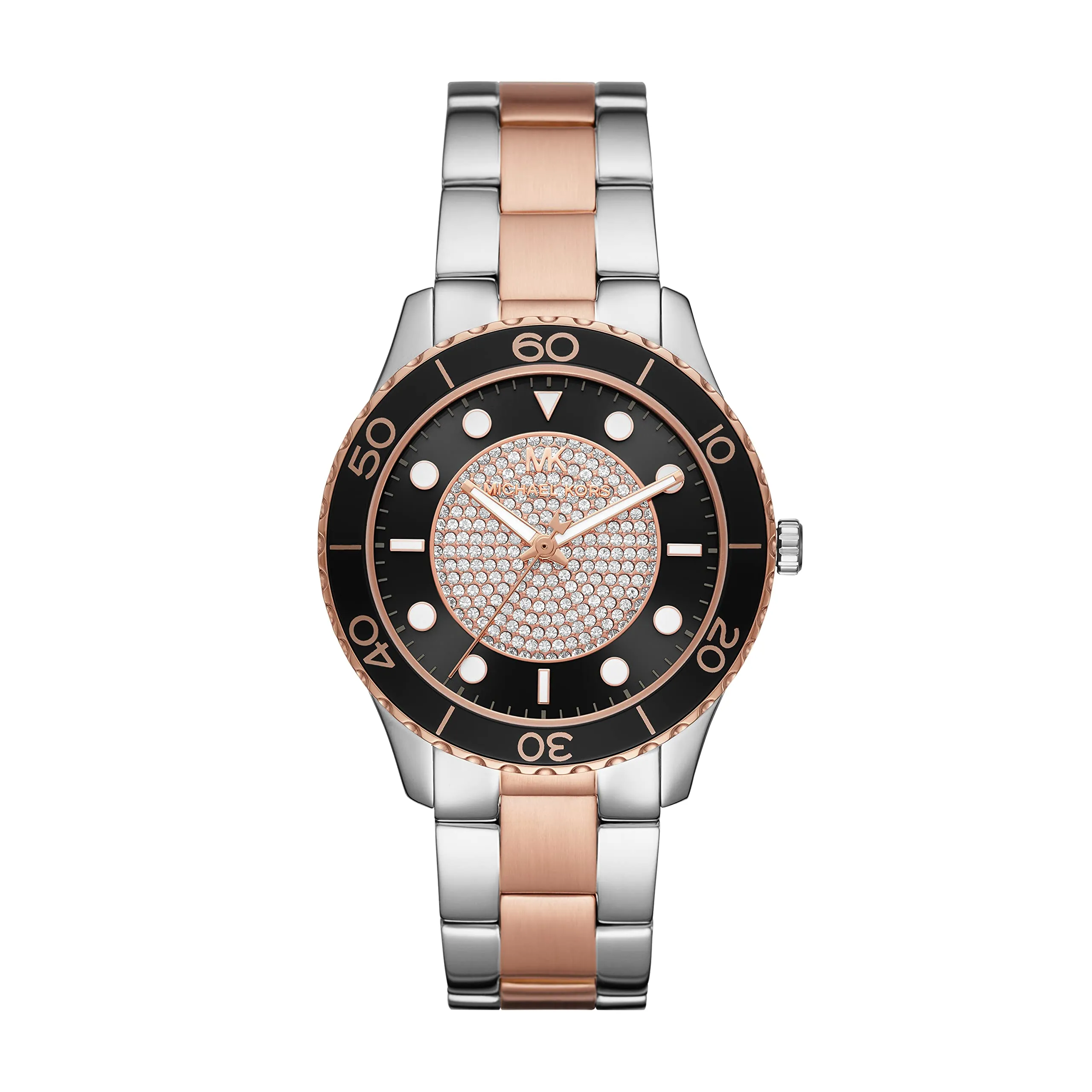 Michael Kors Women's Runway Quartz Watch with Stainless Steel Strap, Two-Tone, 20 (Model: MK6960)