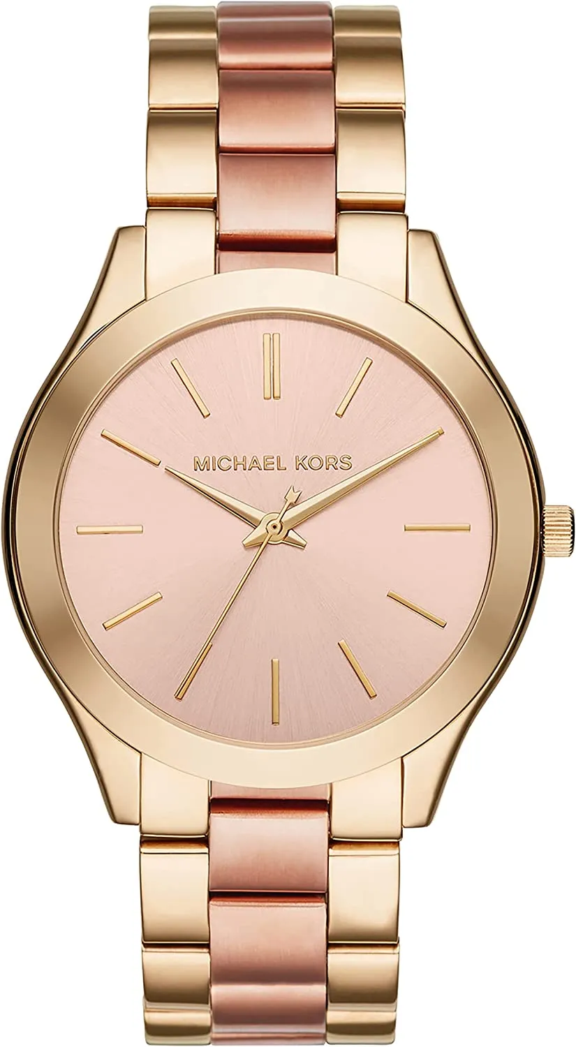 Michael Kors Women's Slim Runway Gold-Tone Watch MK3493