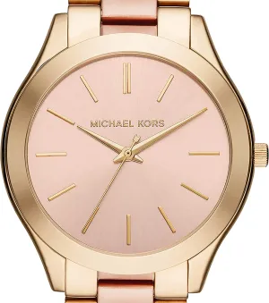 Michael Kors Women's Slim Runway Gold-Tone Watch MK3493