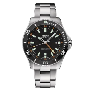 Mido Ocean Star GMT Black Dial Steel Men's Watch M0266291105101