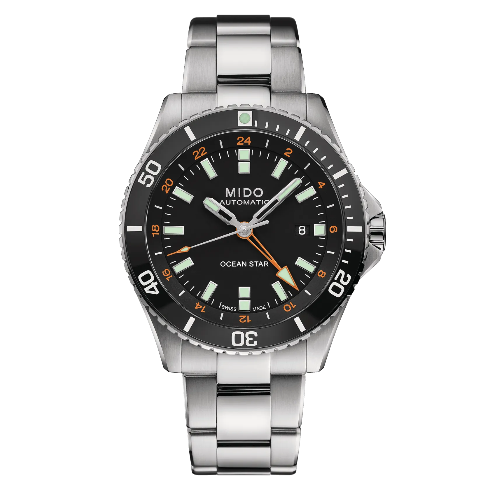 Mido Ocean Star GMT Black Dial Steel Men's Watch M0266291105101