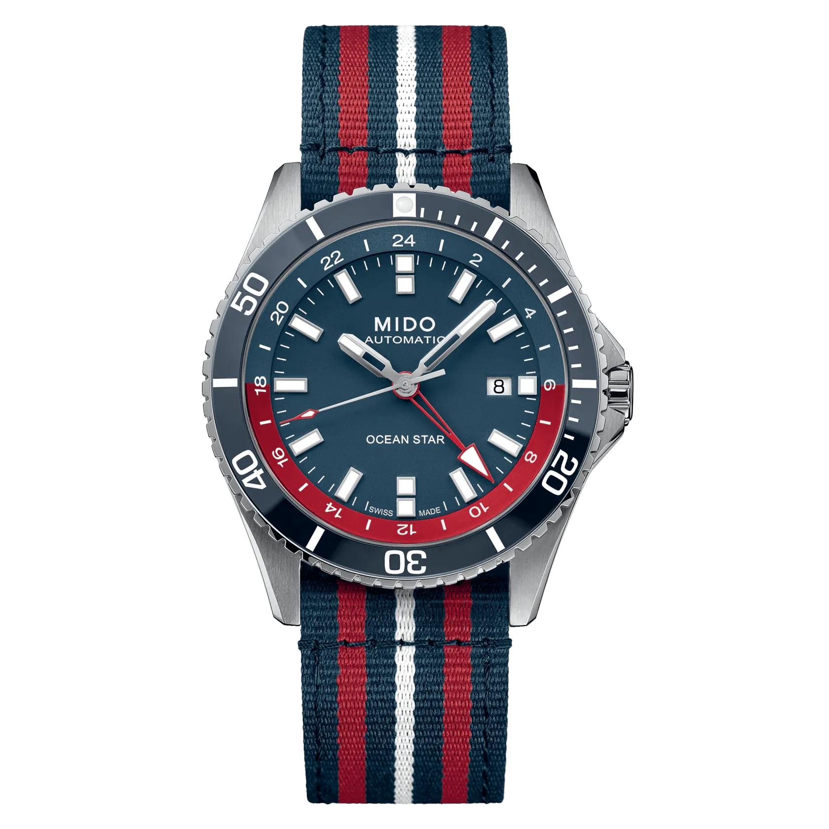 Mido Ocean Star GMT Blue-Red Special Edition Men's Watch M0266291104100
