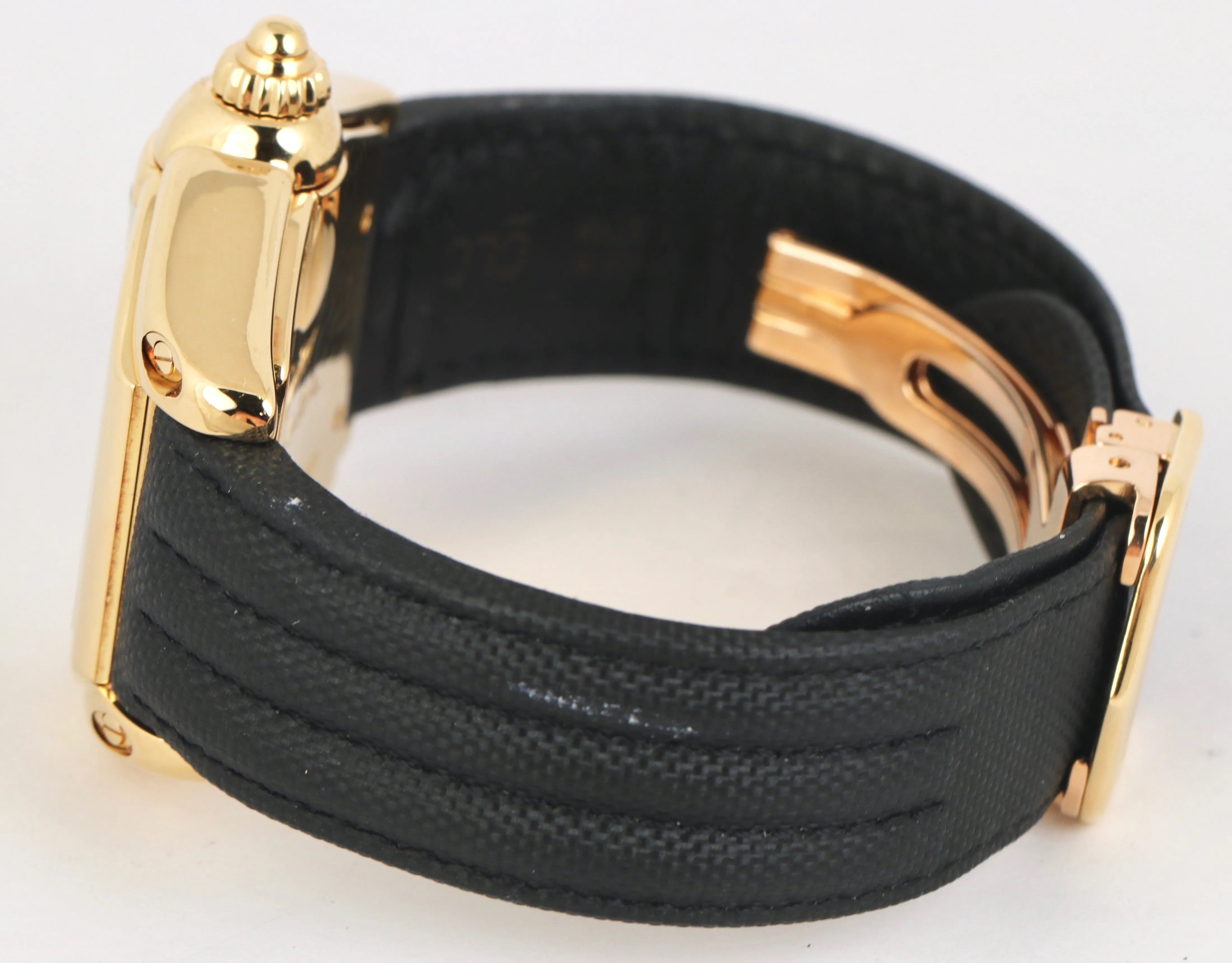 MINT Cartier Roadster 18K Yellow Gold 36mm 2524 Silver Arabic Dial Date W62003V2