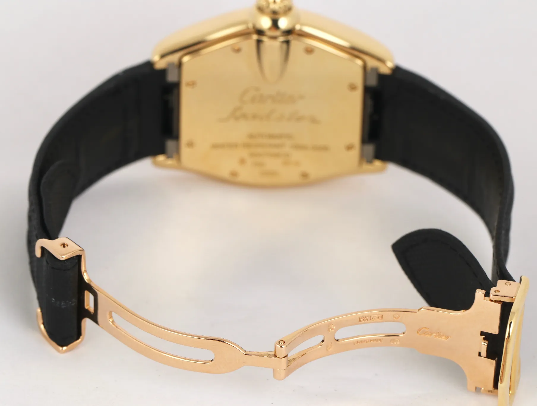 MINT Cartier Roadster 18K Yellow Gold 36mm 2524 Silver Arabic Dial Date W62003V2