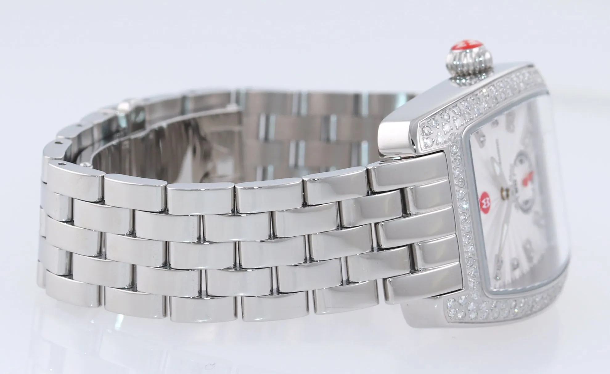 MINT Ladies Michele Urban Mini Diamond Steel Quartz 29mm Watch MW02A01A2942