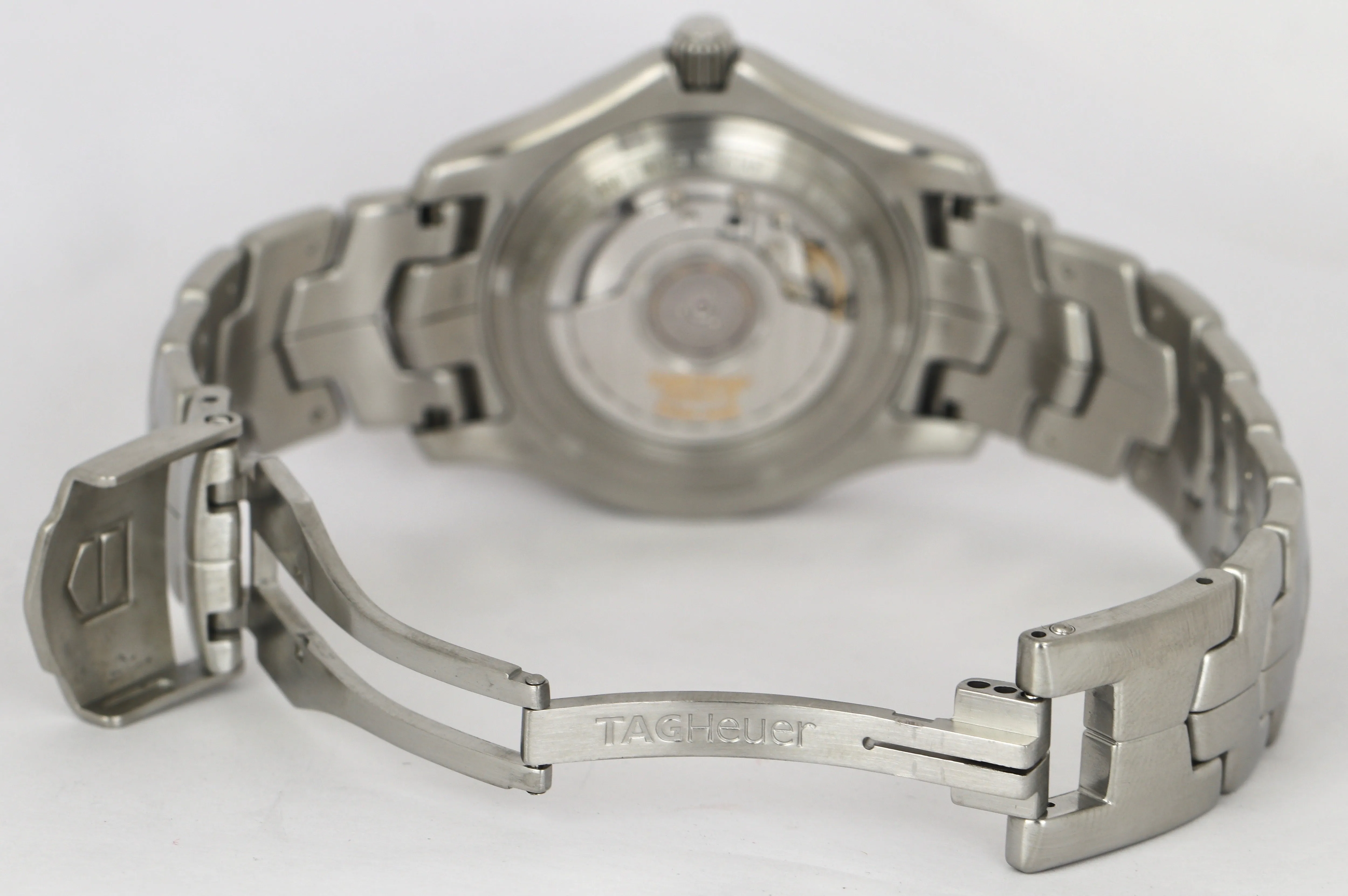 MINT TAG Heuer Link Calibre 6 Black 38mm Automatic Stainless Steel WJF211A Watch