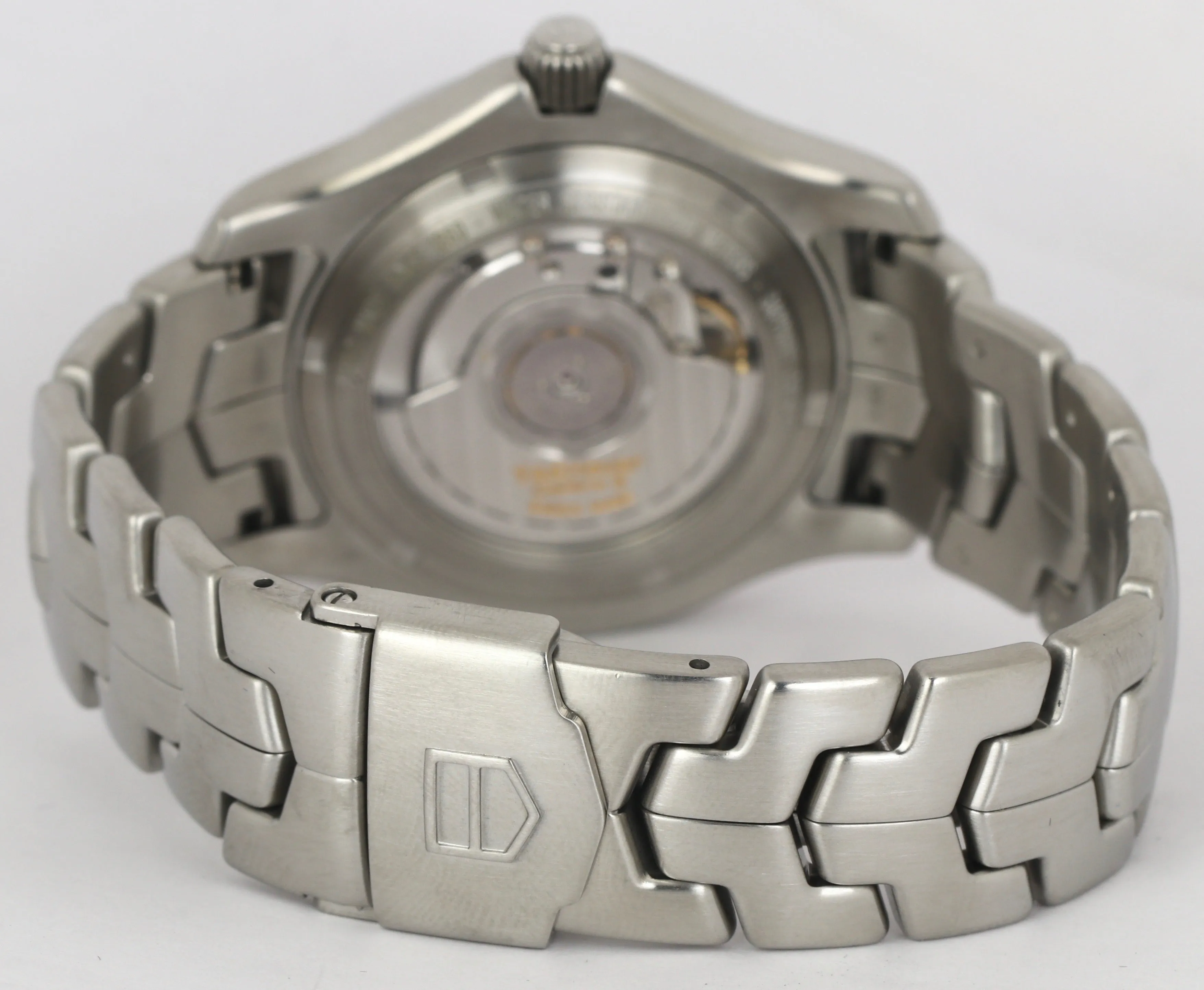 MINT TAG Heuer Link Calibre 6 Black 38mm Automatic Stainless Steel WJF211A Watch