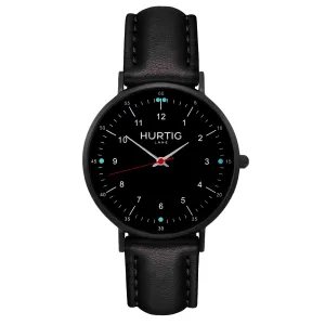 Moderno CACTUS Leather Watch All Black & Black