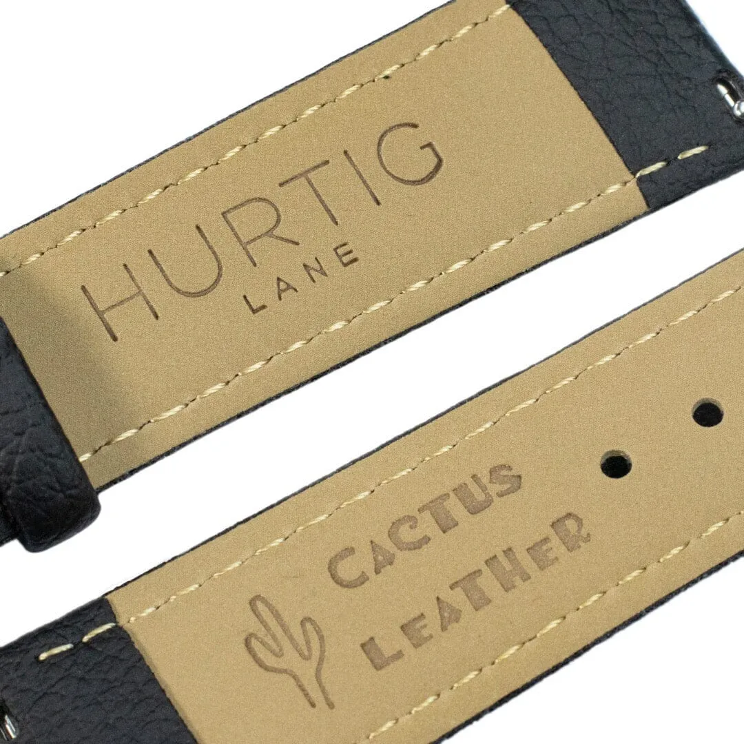 Moderno CACTUS Leather Watch Silver, White & Black