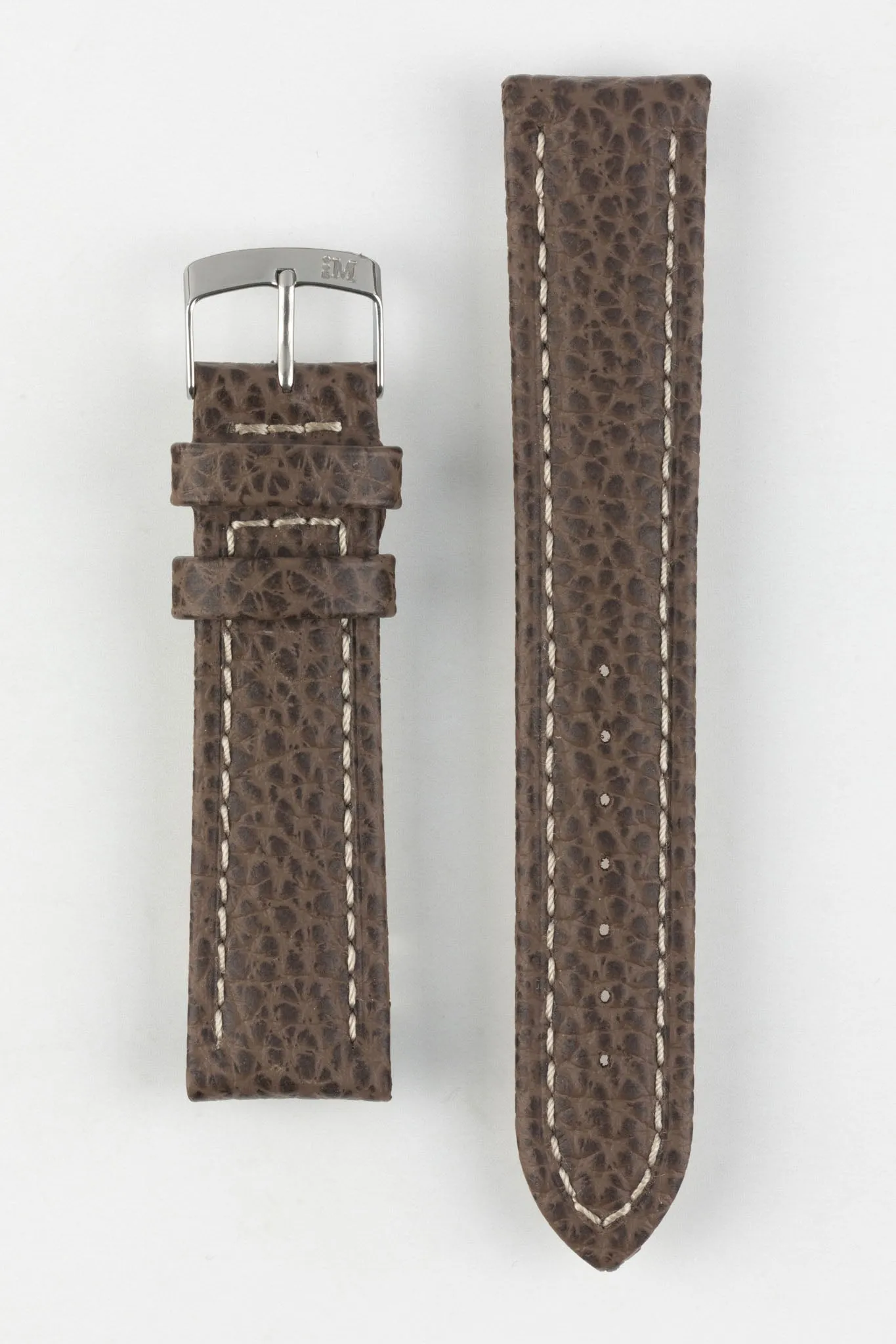 Morellato KUGA Padded Calfskin Leather Watch Strap in BROWN