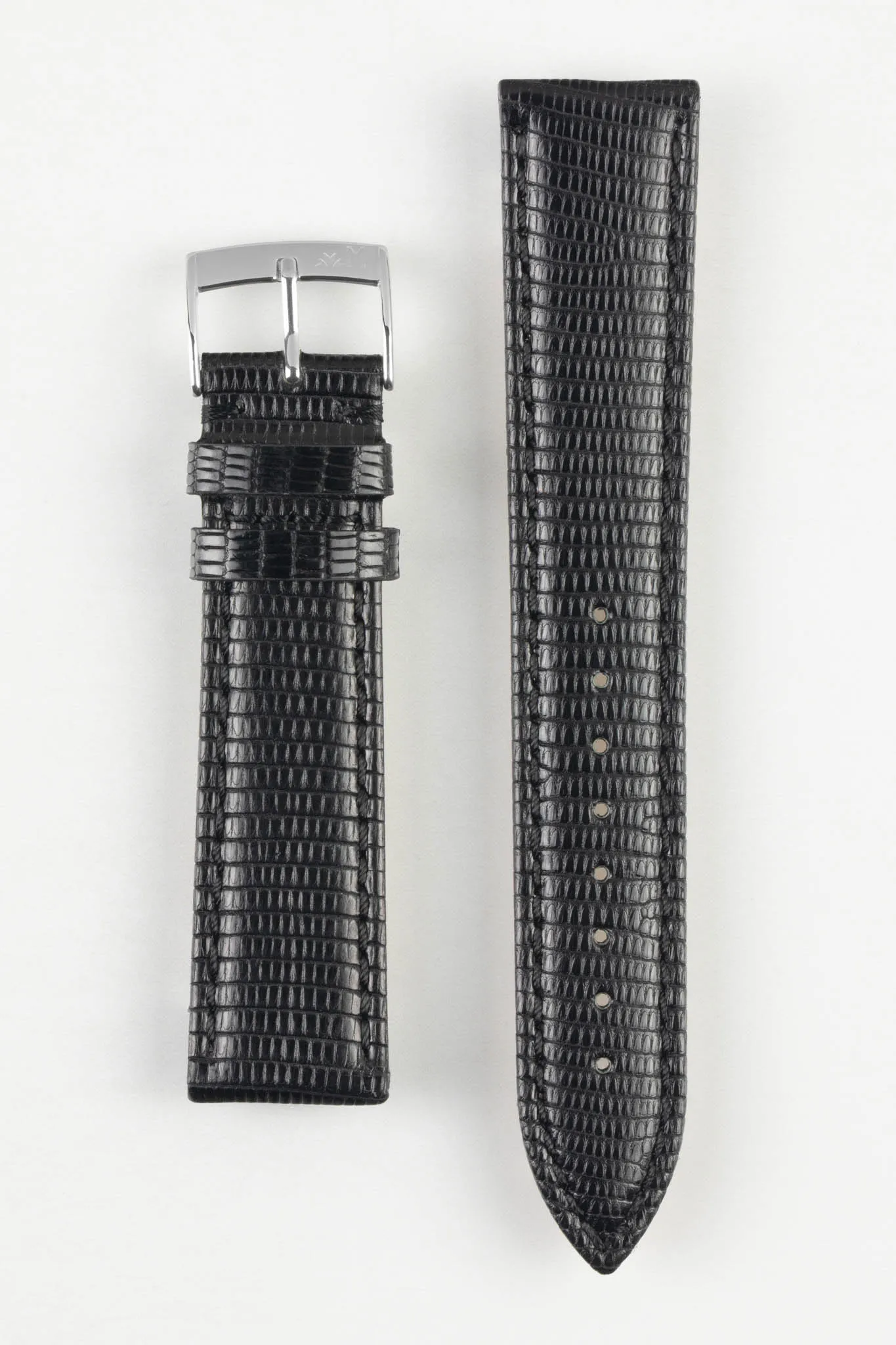 Morellato VIOLINO Genuine Lizard Skin Watch Strap in BLACK