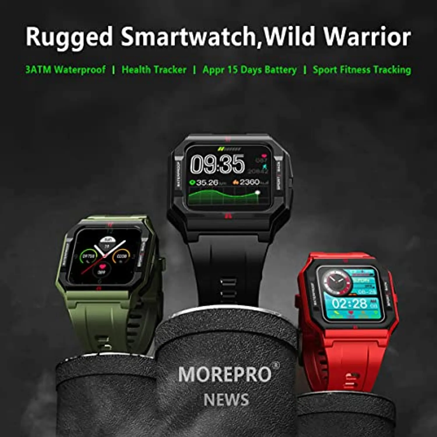 MorePro Smart Watch for Women Men, Activity Fitness Tracker Heart Rate Monitor with Blood Pressure Sleep Tracker,Waterproof Smartwatch Sport Pedometer Step Calories Digital Watch