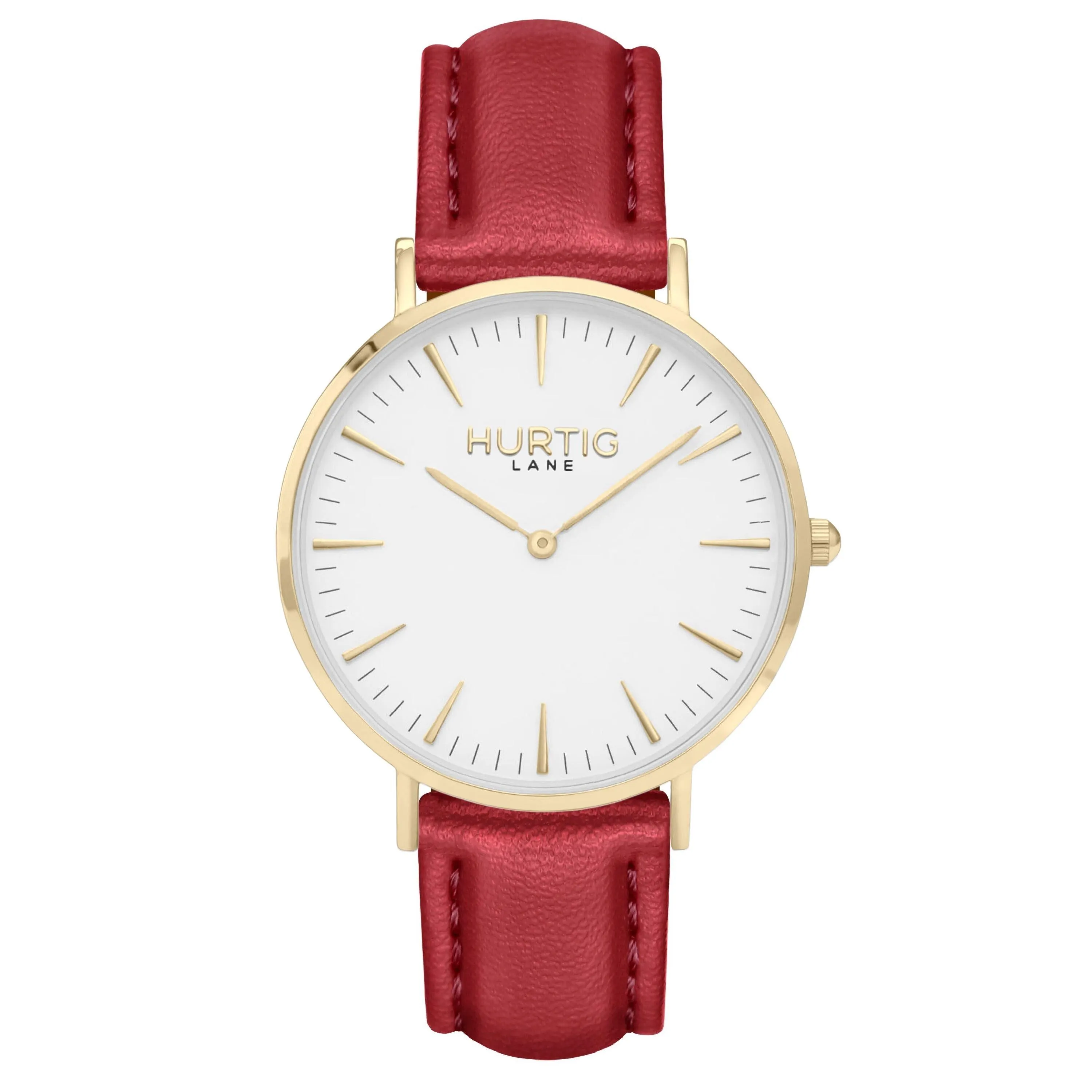 Mykonos Vegan Leather Watch Gold, White & Midnight Blue