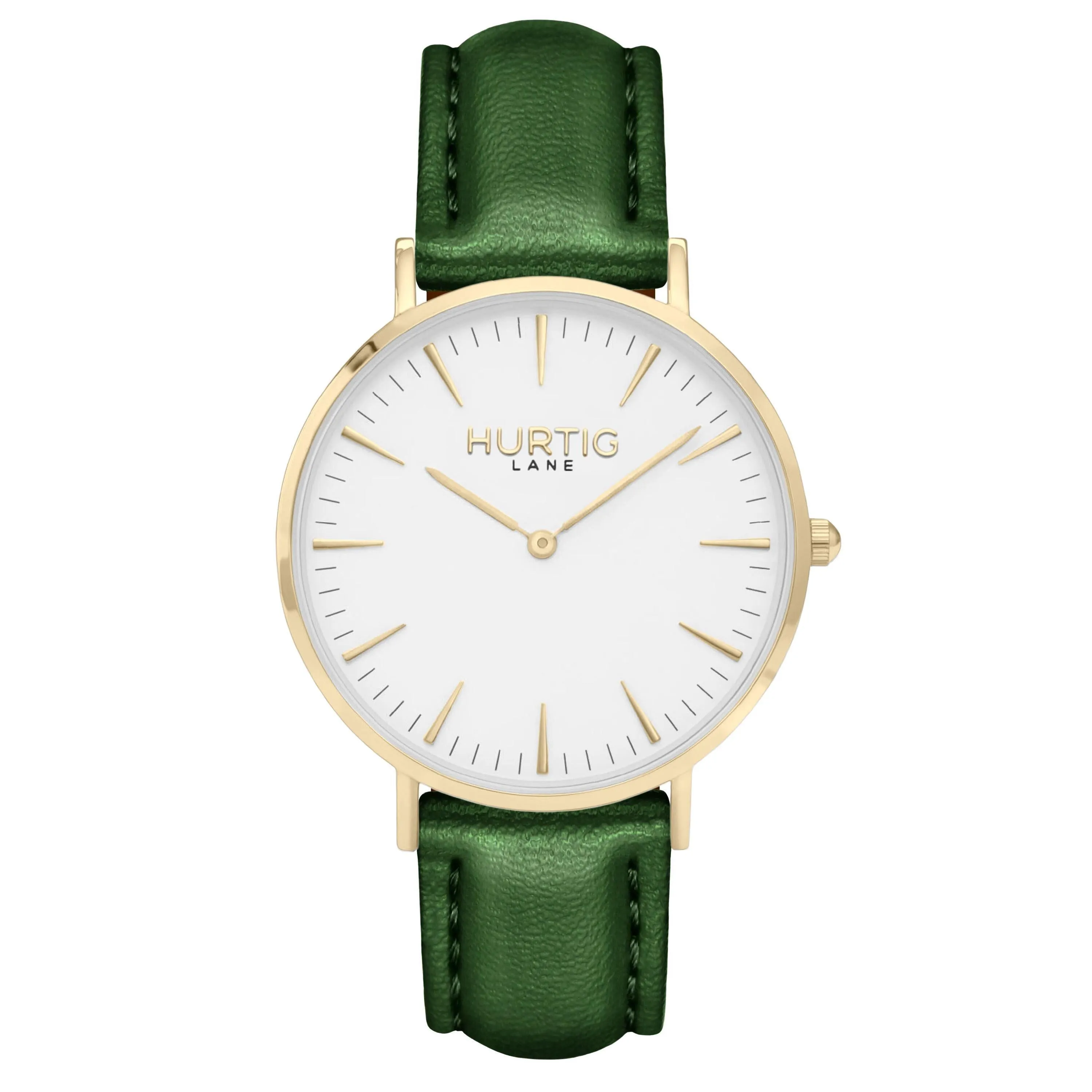 Mykonos Vegan Leather Watch Gold, White & Midnight Blue