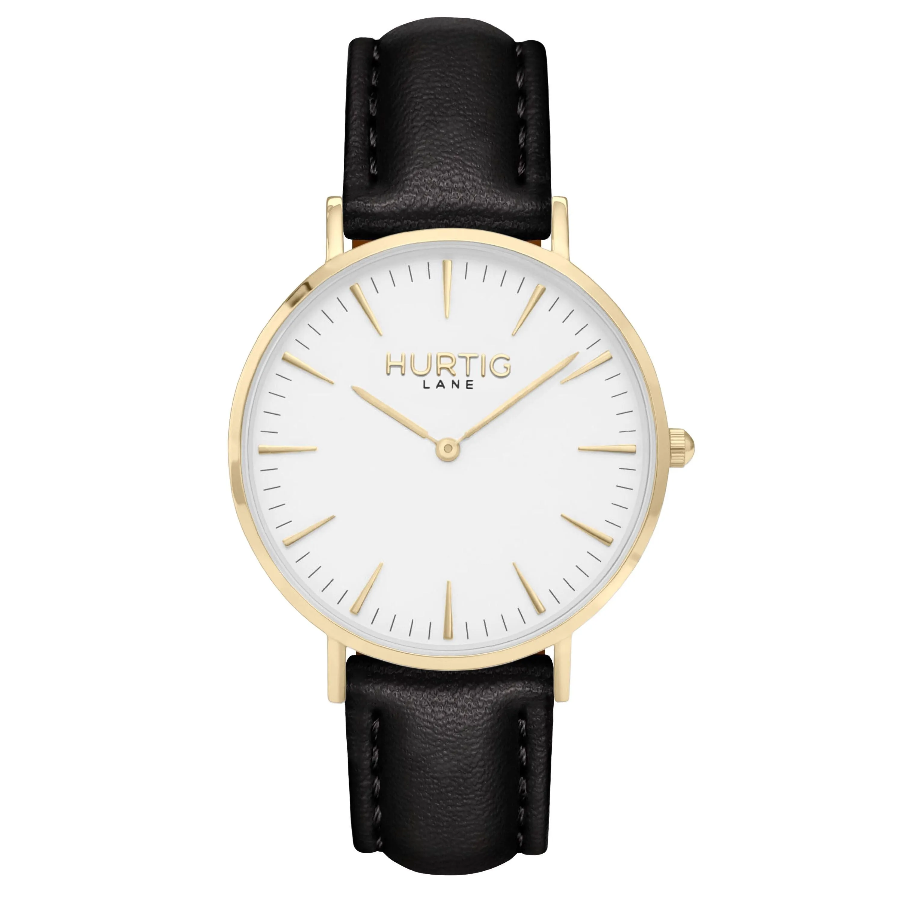 Mykonos Vegan Leather Watch Gold, White & Midnight Blue
