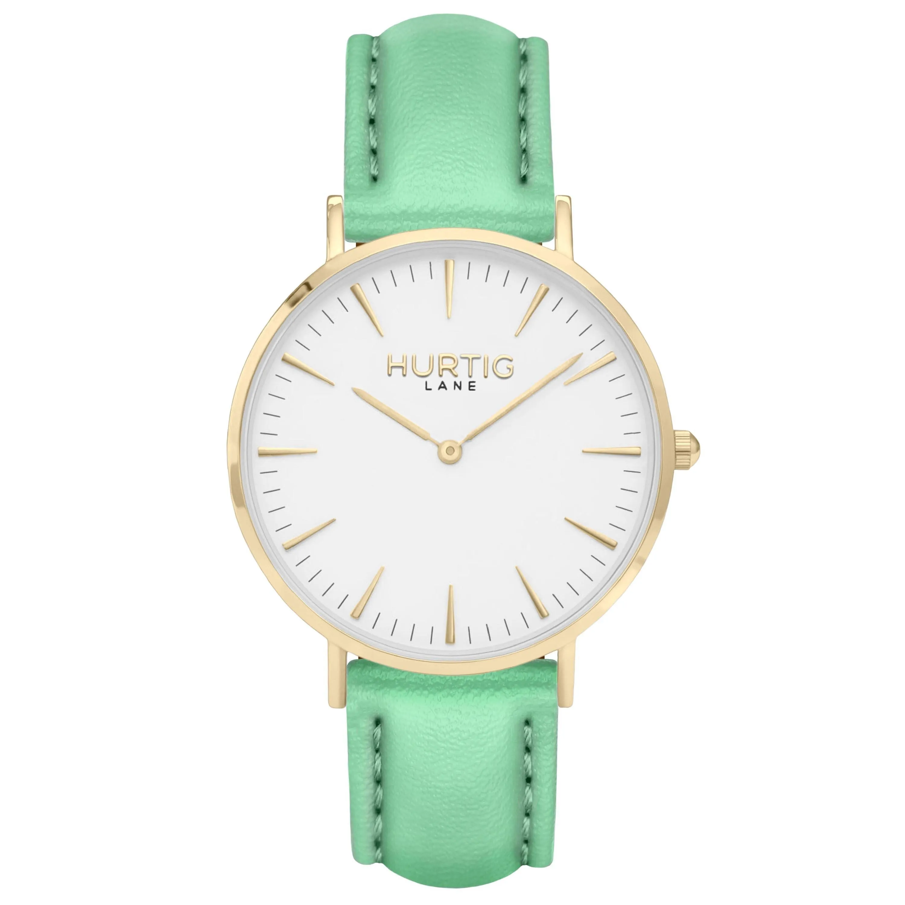 Mykonos Vegan Leather Watch Gold, White & Midnight Blue