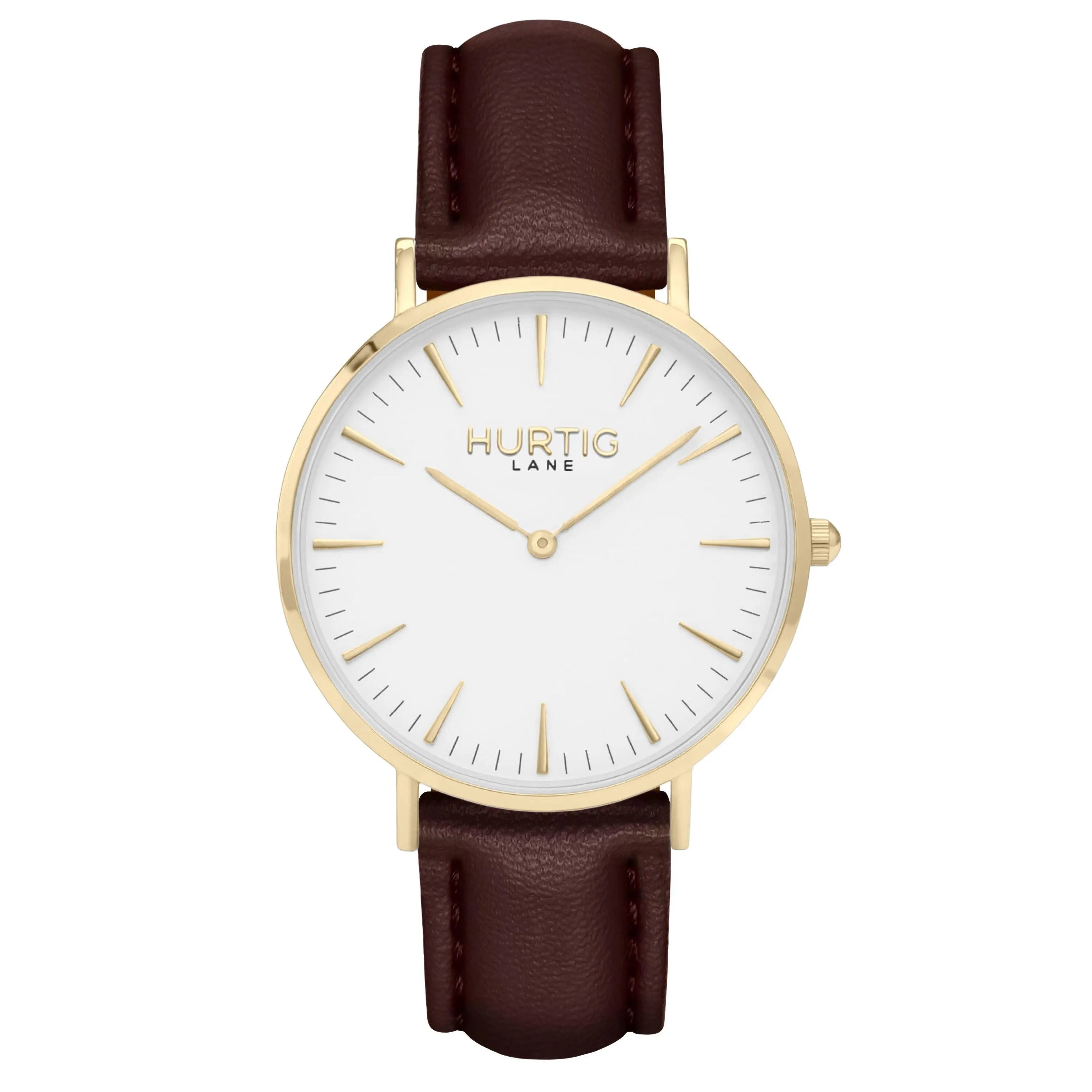 Mykonos Vegan Leather Watch Gold, White & Midnight Blue