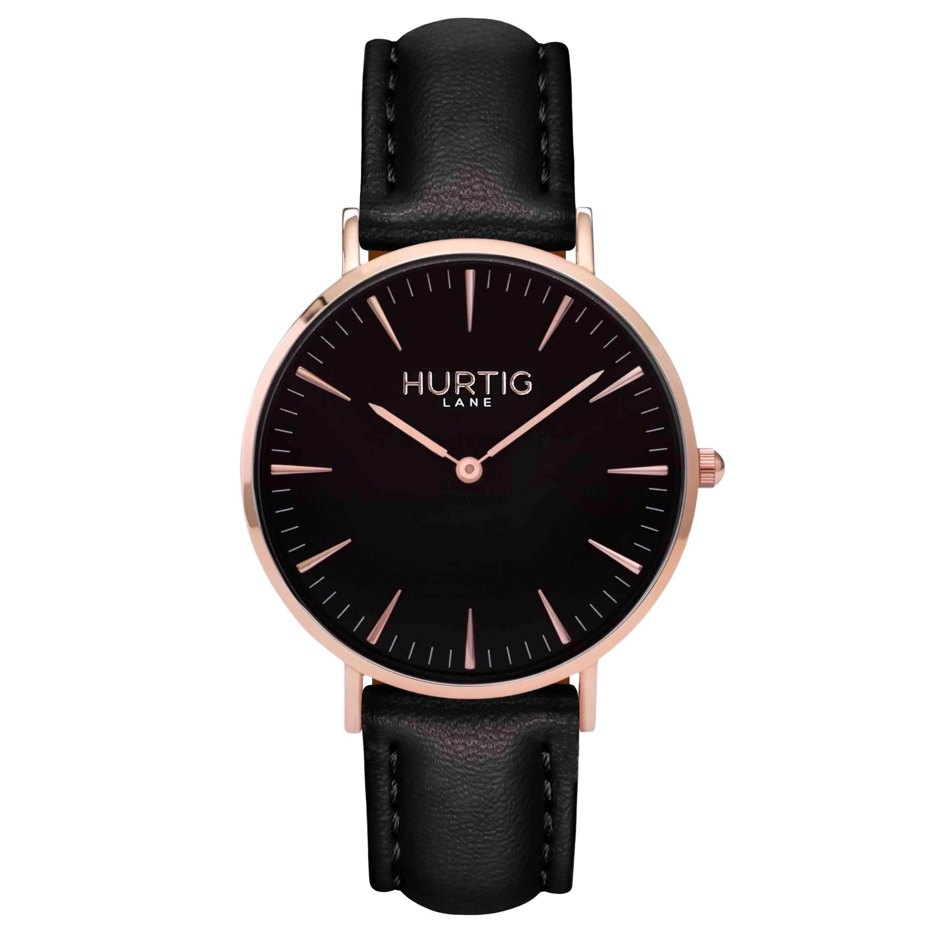 Mykonos Vegan Leather Watch Rose Gold, Black & Mint