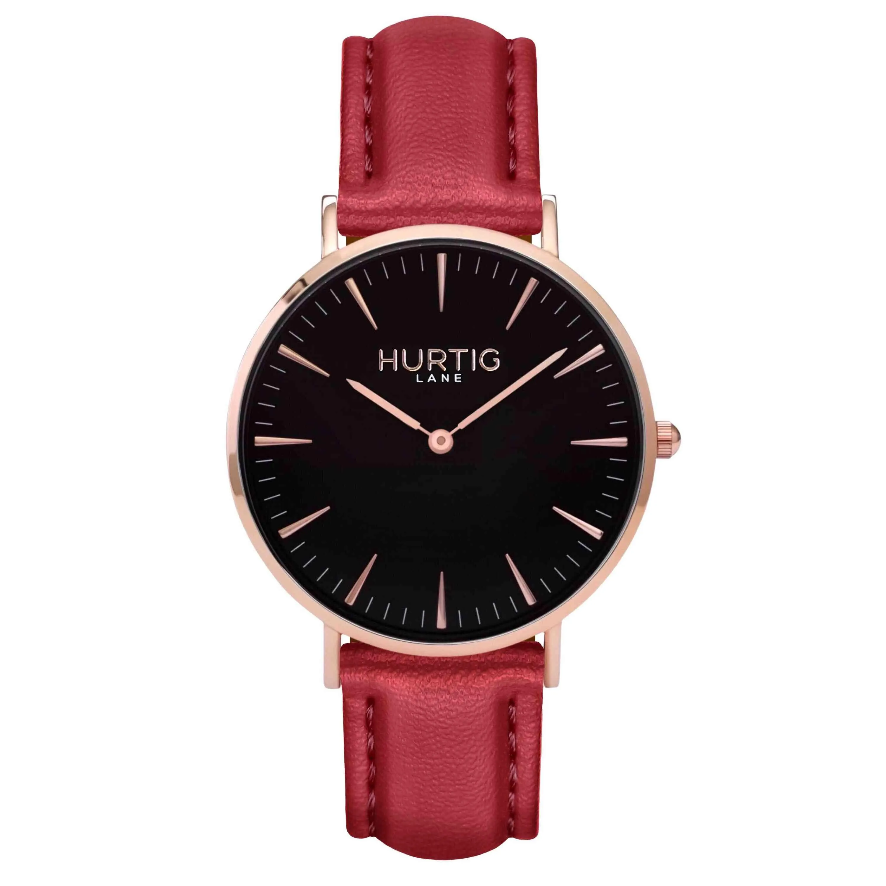 Mykonos Vegan Leather Watch Rose Gold, Black & Mint