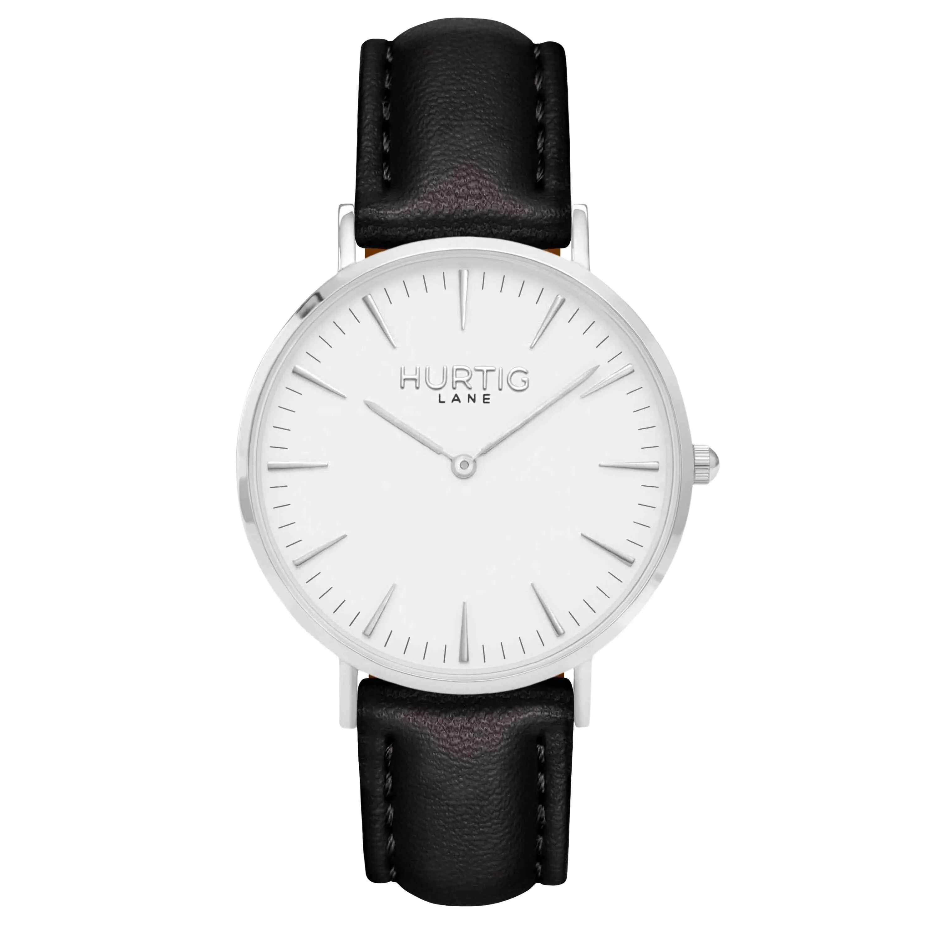 Mykonos Vegan Leather Watch Silver, White & Red