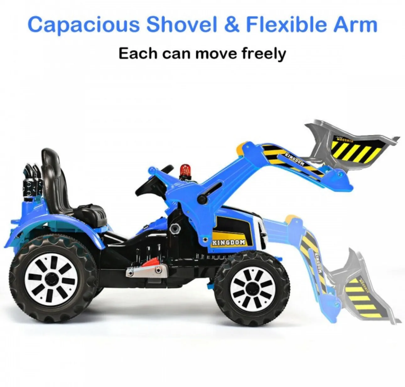 New 2025 Kids Ride On Car 12V / Tractor With Front Loader | Excavator | 2 Speeds | Horn | Push To Start | Seatbelt |