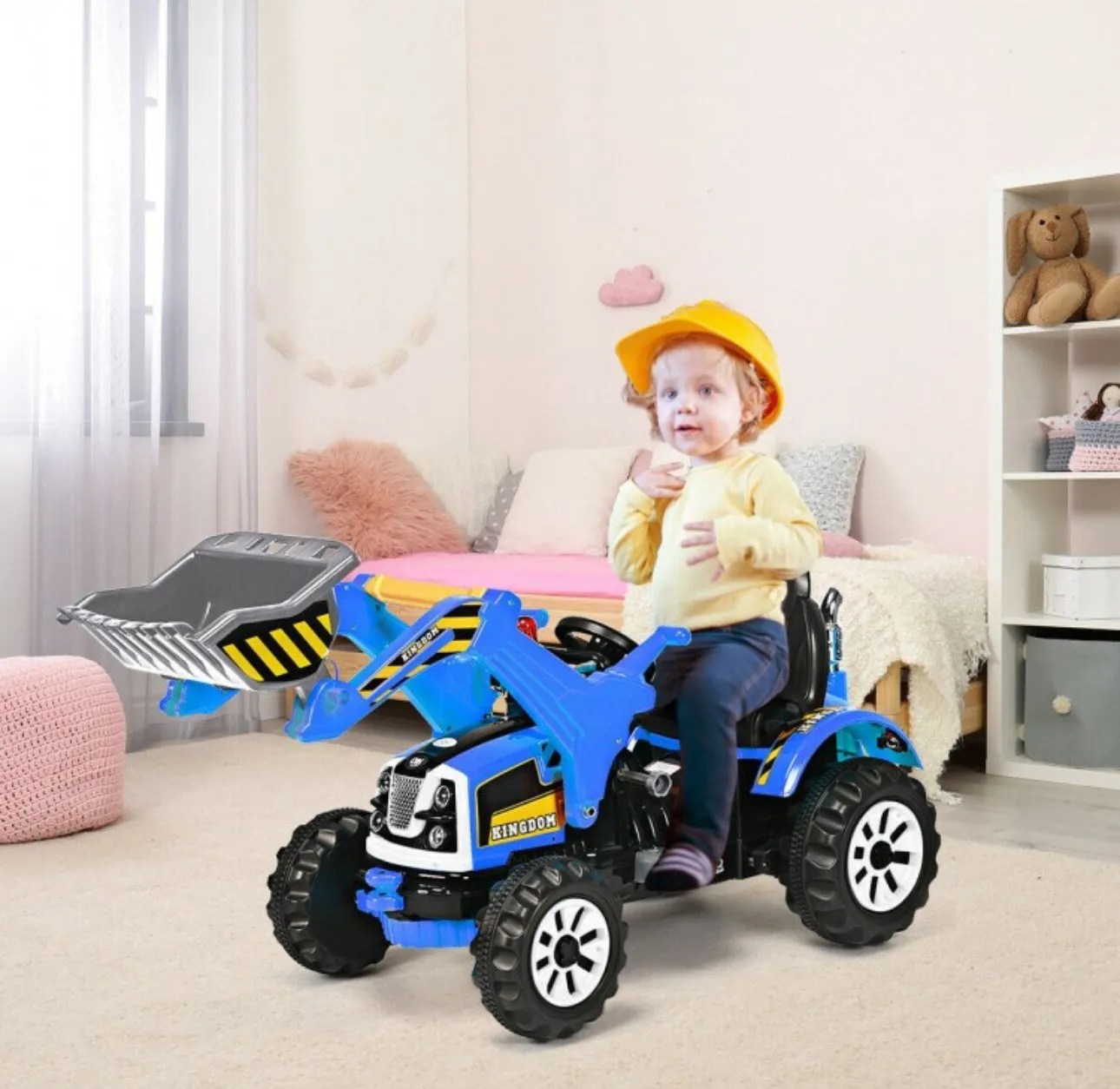 New 2025 Kids Ride On Car 12V / Tractor With Front Loader | Excavator | 2 Speeds | Horn | Push To Start | Seatbelt |