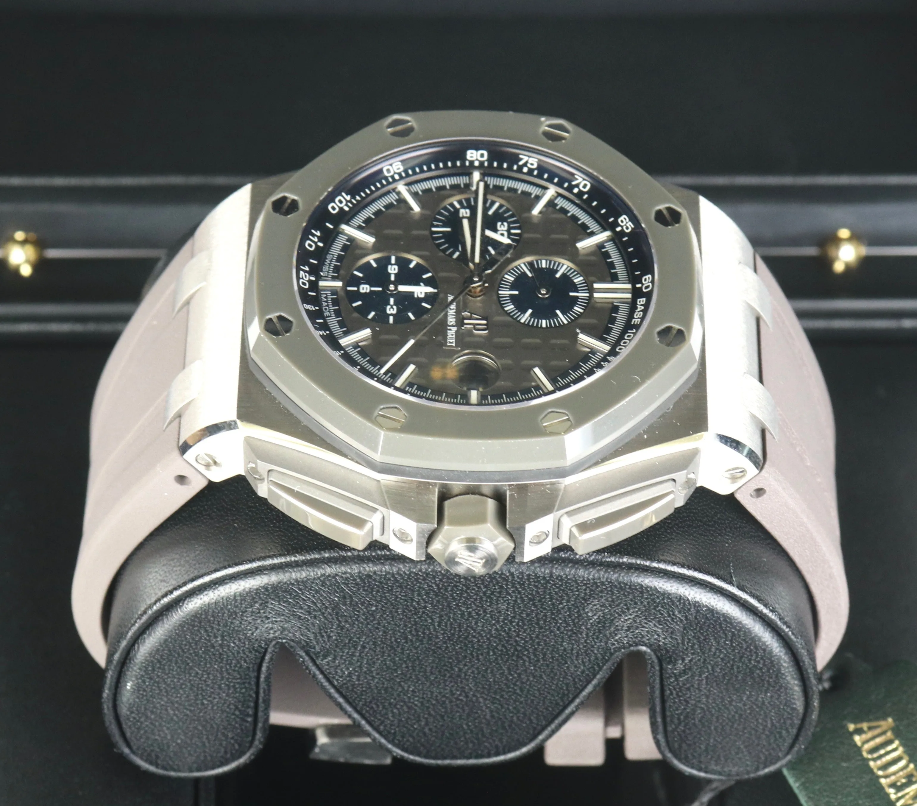 NEW Audemars Piguet AP Royal Oak Offshore Blue 44mm Titanium Grey Watch 26400IO