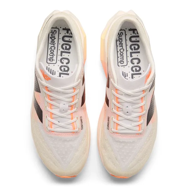 New Balance FuelCell SuperComp Elite v4  WIDE (Men's) - White Angora/Hot Mango