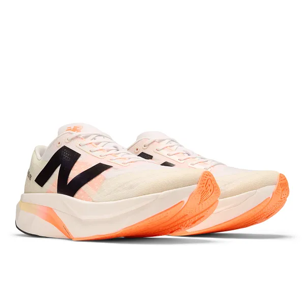 New Balance FuelCell SuperComp Elite v4  WIDE (Men's) - White Angora/Hot Mango