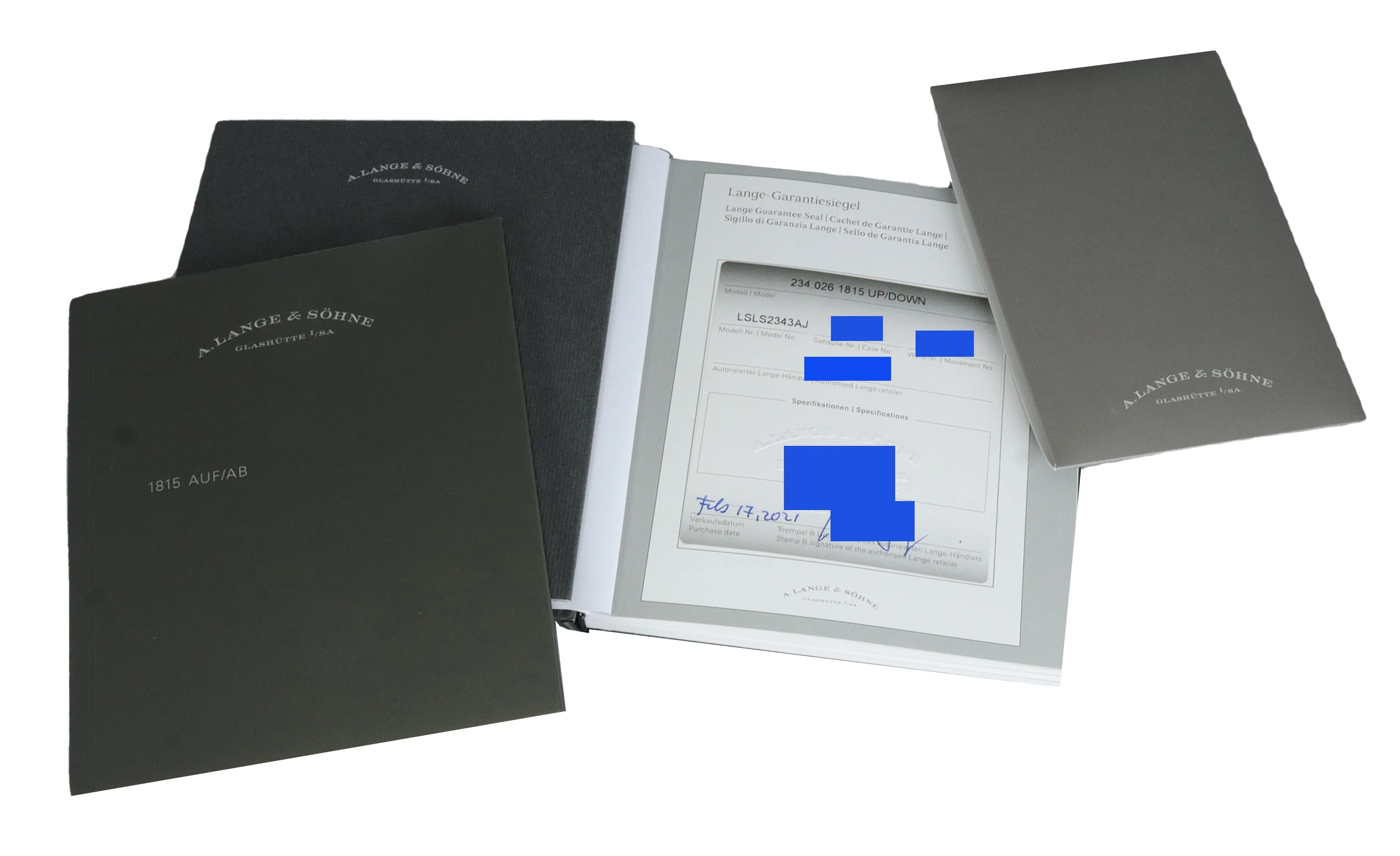NEW FEB 2021 A. Lange & Söhne 1815 Up Down 18K White Gold 234.026 Silver 39mm