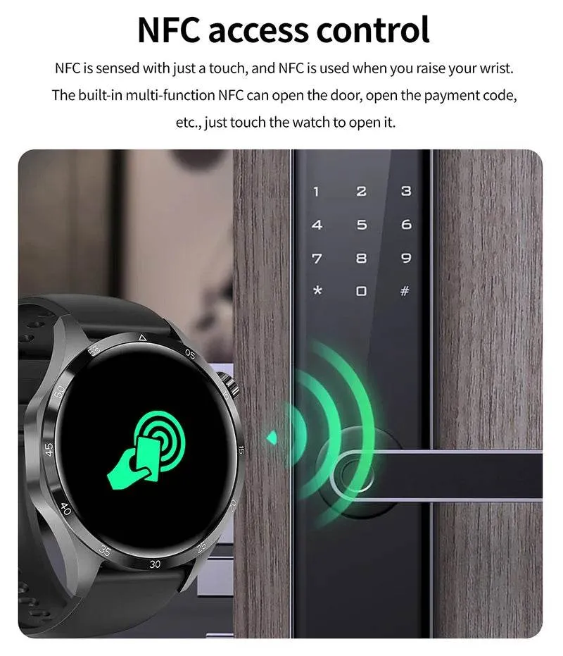 New Smart Watch For Huawei  Men Watch 4 Pro AMOLED Screen Bluetooth Call Watches Health Monitoring Smartwatch New Watch GT 4