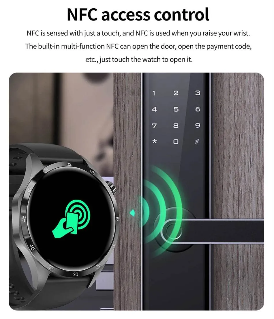 New Smart Watch For Huawei  Men Watch 4 Pro AMOLED Screen Bluetooth Call Watches Health Monitoring Smartwatch New Watch GT 4
